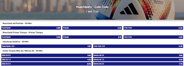 Huachipato vs Colo-Colo Pronostico - Cuotas de apuestas Rojabet
