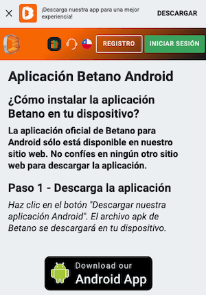 Betano App- Descargar Betano App Chile