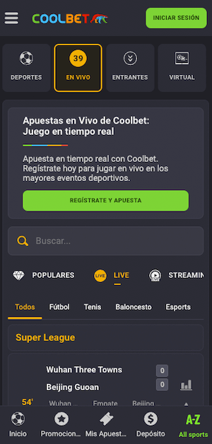 Coolbet App - Apuestas en vivo desde Coolbet app Chile