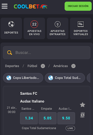Santos vs Audax Italiano Pronostico - Cuotas Coolbet