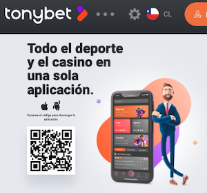 Tonybet en Chile - App móvil