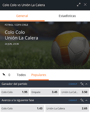 Colo Colo vs Unión La Calera Pronóstico Copa de Chile 24.06.2023 - Cuotas Betsson