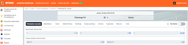 Flamengo vs Aucas Pronostico Copa Libertadores 28.06 Cuotas Betano