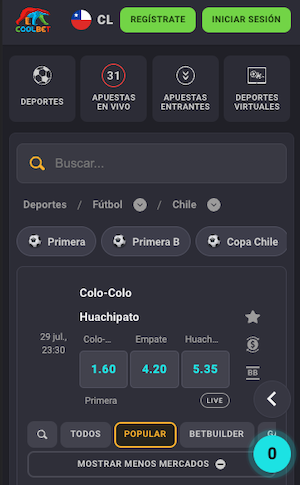 Colo-Colo vs Huachipato Pronostico - Cuotas Coolbet para el duelo de 29.07.23