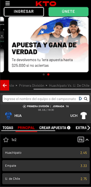 Huachipato vs Universidad de Chile Pronostico - 08.07.2023 - Cuotas KTO