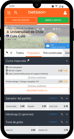 Universidad de Chile vs Colo-Colo Pronóstico 02.09.23 - Cuotas Betsson