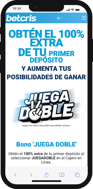 Gana hasta 100$ con la App Betcris en tu primer depósito