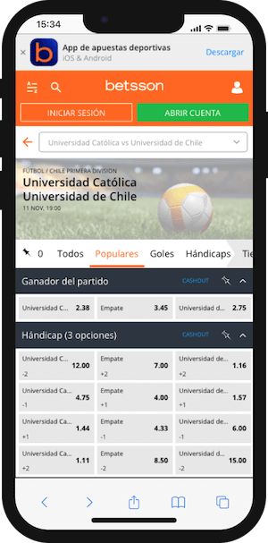 Universidad Católica vs Universidad de Chile Pronóstico - Primera División - Cuotas Betsson 11-11-2023