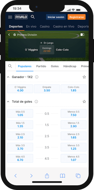 O'Higgins vs Colo-Colo Pronóstico Primera División - 25.02.2024 Cuotas Rivalo