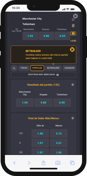 pronóstico Manchester City vs Tottenham - 23-11-2024 Coolbet