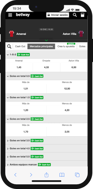 Pronóstico Arsenal vs Aston Villa - 18.01.2024 - Cuotas Betway