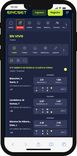 Apuestas en vivo Epicbet