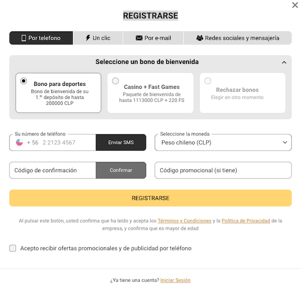 Bono Melbet de 200.000 CLP con tu registro